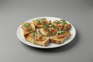 Salmon bruschetta
